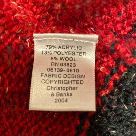 VINTAGE Y2K Preppy Varsity V-Neck Speckled Shoulder Pad Sweater Size Small - Picture 6 of 6